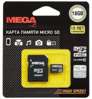 ProMega jet Карта памяти ProMega jet microSDHC UHS-I Cl10 +адаптер, 16GB