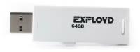 Флешка EXPLOYD 580 64 GB, white