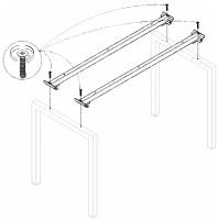Траверса стола на металлокаркасе "Арго", комплект 2 шт для ширины 1800 мм