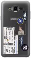 Силиконовый чехол с принтом BTS Stickers для Samsung Galaxy J7 Neo / Самсунг Джей 7 Нео