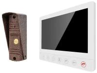 Комплект видеодомофона ALFA для квартиры, дачи: монитор, цвет белый, ЖК-дисплей 7" c вызывной антивандальной уличной панелью