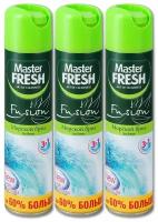 Освежитель воздуха аэрозольный MASTER FRESH Морской бриз, 300 мл, 3 шт