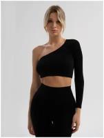 Топ Mademoiselle 9053 Crop Top Rib black S/M