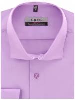 Рубашка GREG, размер 174-184/39, сиреневый