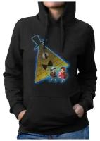 Худи DreamShirts Studio Гравити Фолз / Gravity Falls / Билл Шифр / Bill Cipher / Толстовка Женская Черная 50