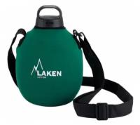 Фляга Laken Clasica 127FV 1L в неопреновом чехле с ремнём screw cap (зелёный)