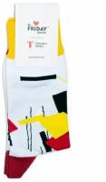 Носки St. Friday, размер 42-46, красный, черный, желтый, белый