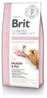 Сухой корм для собак Brit Veterinary Diet при аллергии, беззерновой, лосось, с горошком