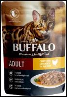 Влажный корм Mr.Buffalo ADULT 85г (цыпленок в соусе) для кошек, 1 упаковка 28 шт