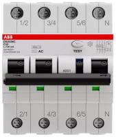 Дифференциальный автомат ABB 4-полюсный DS203NC C32 AC 30мА 6кА 4 модуля