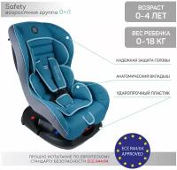 Автокресло детское AMAROBABY Safety, группа 0+/I, (бирюзовый)