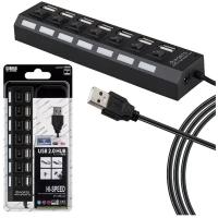 Разветвитель USB 2.0 HUB 7-ports (черный)