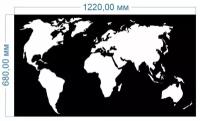 Трафарет карта мира для штукатурки и покраски 122х68см Трафарет многоразовый для ремонта