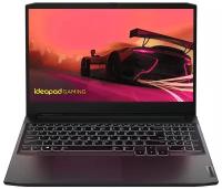 15.6" Ноутбук Lenovo IdeaPad Gaming 315ACH6 (1920x1080, AMD Ryzen 5 3.3 ГГц, RAM 8 ГБ, SSD 512 ГБ, GeForce RTX 3050, без ОС), 82K2002BRK, черный