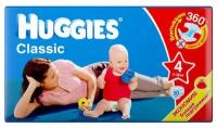 Подгузники Huggies Classic/Soft&Dry Дышащие 4 размер размер (7-18кг). Унисекс, 50 шт