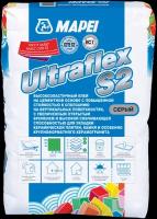 Клей для плитки и камня Mapei Ultraflex S2 серый 25 кг