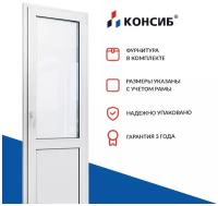 Пластиковая дверь ПВХ WHS by VEKA 670(ш)*2140(в)мм, створка поворотно-откидная, с однокамерным стеклопакетом