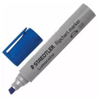 STAEDTLER Маркер для флипчарта staedtler lumocolor, непропитывающий, синий, скошенный наконечник, 2-5 мм, 356 b-3, 10 шт