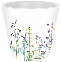 Горшок InGreen с техническим горшком London Deco Meadow grass, 1.6л, 16x14.5 см, 16x16x14.5 см, луговая трава