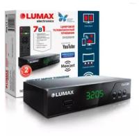 Эфирная приставка Lumax DV3205HD (T2+C, металл. корпус, дисплей, кнопки, WiFi, IPTV, Megogo, Dolby)