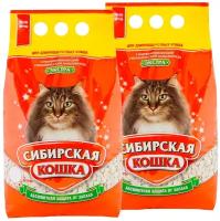 Сибирская кошка экстра наполнитель впитывающий для длинношерстных кошек (5 л + 5 л)