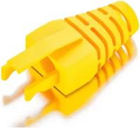 GCR Колпачок для коннектора 8p8c RJ-45 5кат изолирующий желтый (100шт) диаметр кабеля: 5.0-5.5 мм