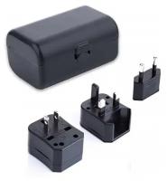 Переходник для розетки GSMIN 4 в 1 Travel Adapter HHT932 (Черный)