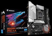 Материнская плата GIGABYTE B660M AORUS PRO AX LGA 1700, Intel B660, 4xDDR5-4800 МГц, 2xPCI-Ex16, 2xM.2, Micro-ATX