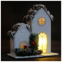 Световой домик Luazon Lighting новогодний "Счастье", 8х14,5х16 см