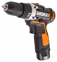 Аккумуляторная дрель-шуруповерт WORX WX128.3 12В - 2,0Ач х2, ЗУ 1,5А, с кейсом