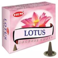 Благовония HEM безосновные Lotus - Лотос, 10 конусов