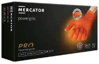 Перчатки защитные косметические одноразовые Mercator, PowerGrip PRO, оранжевый, размер L