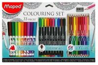 Набор для рисования Maped Color Peps 33 предмета: фломастеры, ручка капилярная, карандаши цветные двусторонние, точилка