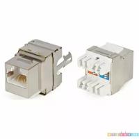 Hyperline Монтажное оборудование KJ9-8P8C-C6-90-SH-F Вставка Keystone Jack RJ-45 8P8C, категория 6, экранированная