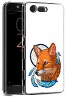 Чехол задняя-панель-накладка-бампер MyPads лиса и ловец снов для Sony Xperia X Compact 4.6 (F5321/F5321RU) противоударный