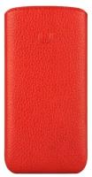Кожаный чехол Beyzacases Retro Strap для iPhone 5/5s/5c, красный