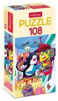Пазл 108 эл. mini Hatber "Приключения кота и цыпленка"