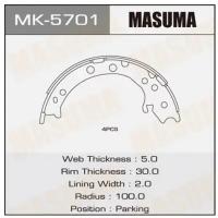 Колодки барабанные Masuma парковочные (1/12), MK5701 MASUMA MK-5701