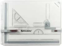 Доска чертежная А3 Brauberg с рейсшиной, треугольником и чертежным узлом 505х370 мм 210536
