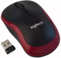 Беспроводная мышь Logitech Wireless Mouse M185, красный (910-002237)