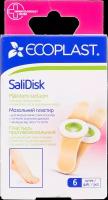 Ecoplast Набор противомозольных пластырей SaliDisk 72x19мм 6 шт