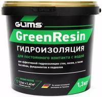 Гидроизоляция эластичная Glims GreenRezin 1.3 кг