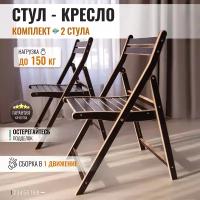 Стулья раскладные со спинкой комплект 2 стула