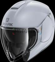 Мотошлем открытый SHARK CITYCRUISER DUAL BLANK White/Silver Glossy, XS