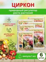 Агрохимикат природный регулятор роста растений Циркон 1 мл, 6 шт