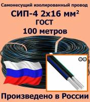 Самонесущий провод СИП-4 2х16 мм2, ГОСТ, 100 метров