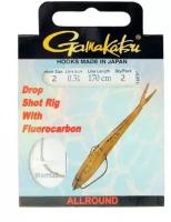 Крючок с поводком Gamakatsu BKD-Drop Shot Rig W-EWG 170см №2 d поводка 0,31 (2шт.)