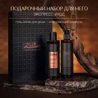 Zeitun Подарочный набор косметики для мужчин "Экспресс уход": шампунь для волос и гель-скраб для душа
