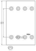 Накладки тормозные 19515 STD 300х200х15,4мм(Внутренняя длина дуги 129,2)