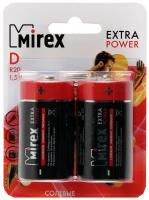 Батарейка D солевая Mirex R20 в блистере 2шт